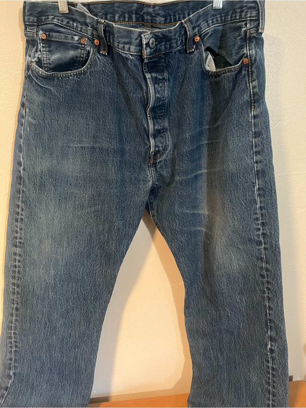 Levi's Men's Medium Blue Straight-Leg Jeans 42x30